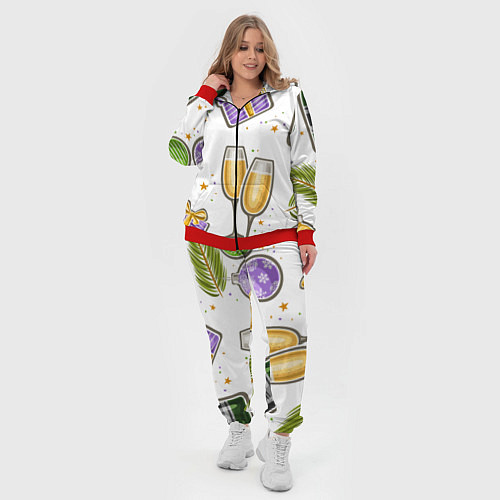 Женский костюм Новогодний вайб / 3D-Красный – фото 4