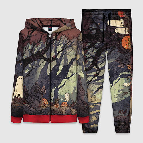 Женский костюм Призрачный лес / 3D-Красный – фото 1