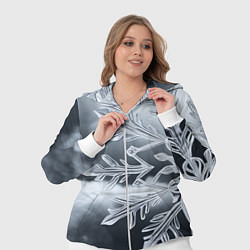 Женский 3D-костюм Снежинка на черно белое, цвет: 3D-белый — фото 2