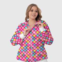 Женский 3D-костюм Разноцветный цветочный узор ретро, цвет: 3D-белый — фото 2