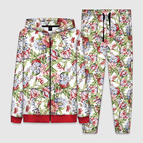 Женский костюм Цветы / 3D-Красный – фото 1