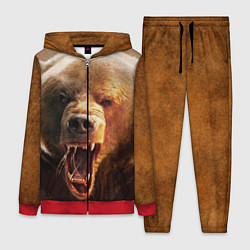 Женский 3D-костюм Рык медведя, цвет: 3D-красный