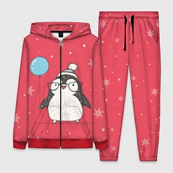 Женский 3D-костюм Влюбленная пингвинка, цвет: 3D-красный