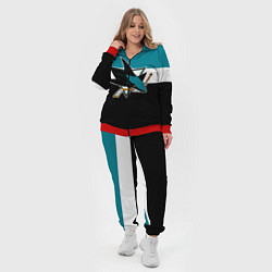 Женский 3D-костюм San Jose Sharks, цвет: 3D-красный — фото 2