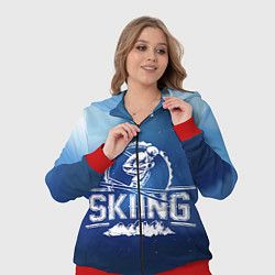 Женский 3D-костюм Лыжный спорт, цвет: 3D-красный — фото 2
