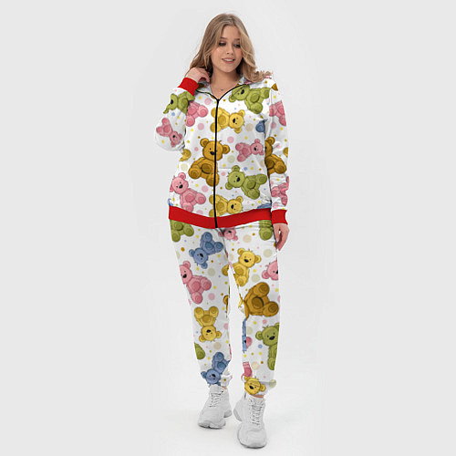 Женский костюм Любимые медвежата / 3D-Красный – фото 4