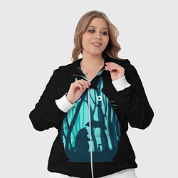 Женский 3D-костюм Тоторо в лесу, цвет: 3D-белый — фото 2