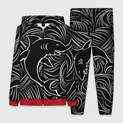 Женский 3D-костюм Акула в в морской пучине, цвет: 3D-красный