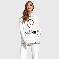 Женский костюм оверсайз Debian, цвет: белый — фото 2