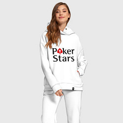 Женский костюм оверсайз Poker Stars, цвет: белый — фото 2