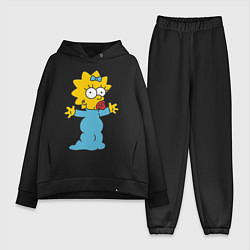 Женский костюм оверсайз Maggie Simpson, цвет: черный