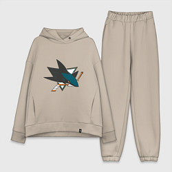 Женский костюм оверсайз San Jose Sharks, цвет: миндальный