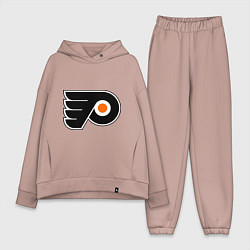 Женский костюм оверсайз Philadelphia Flyers, цвет: пыльно-розовый