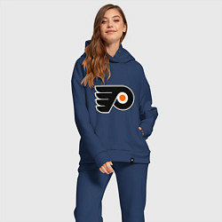 Женский костюм оверсайз Philadelphia Flyers, цвет: тёмно-синий — фото 2
