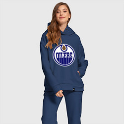 Женский костюм оверсайз Edmonton Oilers, цвет: тёмно-синий — фото 2