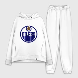 Женский костюм оверсайз Edmonton Oilers, цвет: белый