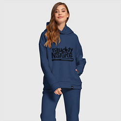 Женский костюм оверсайз Naughty by nature, цвет: тёмно-синий — фото 2
