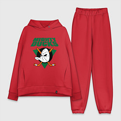 Женский костюм оверсайз Anaheim Mighty Ducks, цвет: красный