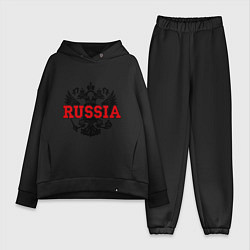 Женский костюм оверсайз Russia Coat, цвет: черный