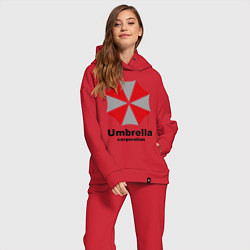 Женский костюм оверсайз Umbrella corporation, цвет: красный — фото 2