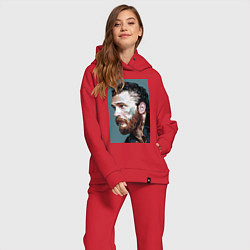 Женский костюм оверсайз Том Харди Ван Гога, цвет: красный — фото 2