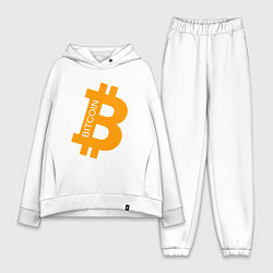 Женский костюм оверсайз Bitcoin Boss, цвет: белый