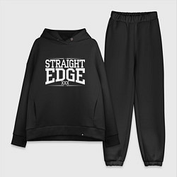 Женский костюм оверсайз Straight edge xxx, цвет: черный