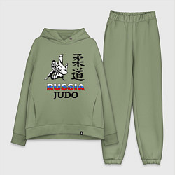 Женский костюм оверсайз Russia Judo, цвет: авокадо
