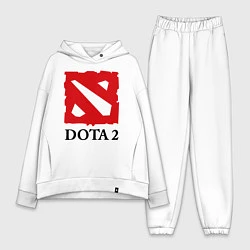 Женский костюм оверсайз Dota 2: Logo, цвет: белый