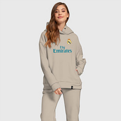 Женский костюм оверсайз Real Madrid: Ronaldo 07, цвет: миндальный — фото 2