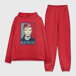 Женский костюм оверсайз Bowie Poster, цвет: красный