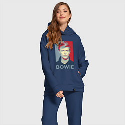 Женский костюм оверсайз Bowie Poster, цвет: тёмно-синий — фото 2