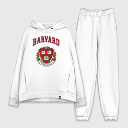 Женский костюм оверсайз Harvard university, цвет: белый