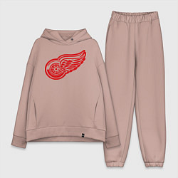 Женский костюм оверсайз Detroit Red Wings: Pavel Datsyuk, цвет: пыльно-розовый