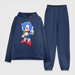 Женский костюм оверсайз Classic Sonic, цвет: тёмно-синий