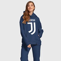 Женский костюм оверсайз FC Juventus, цвет: тёмно-синий — фото 2