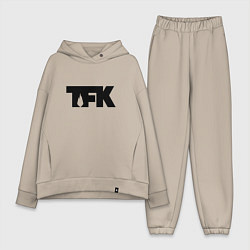 Женский костюм оверсайз TFK: Black Logo