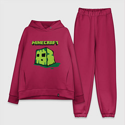 Женский костюм оверсайз Minecraft Creeper, цвет: маджента