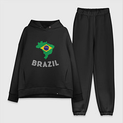 Женский костюм оверсайз Brazil Country цвета черный — фото 1