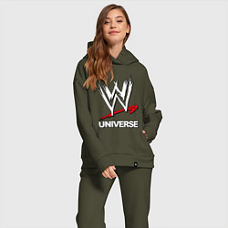 Женский костюм оверсайз WWE universe, цвет: хаки — фото 2