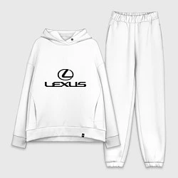 Женский костюм оверсайз Lexus logo, цвет: белый