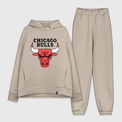 Женский костюм оверсайз Chicago Bulls, цвет: миндальный