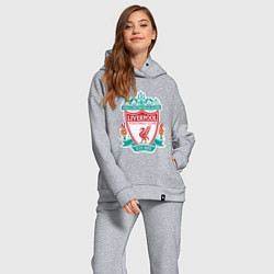 Женский костюм оверсайз Liverpool FC, цвет: меланж — фото 2