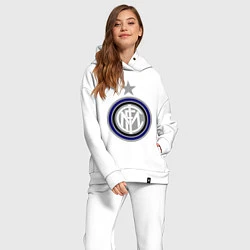 Женский костюм оверсайз Inter FC, цвет: белый — фото 2