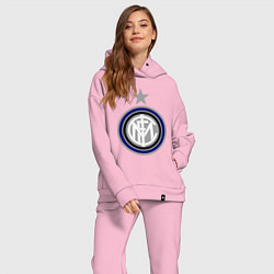 Женский костюм оверсайз Inter FC, цвет: светло-розовый — фото 2