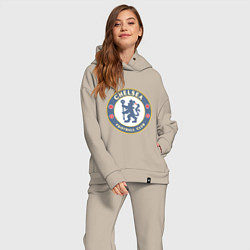 Женский костюм оверсайз Chelsea FC, цвет: миндальный — фото 2