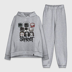 Женский костюм оверсайз Slipknot Masks, цвет: меланж
