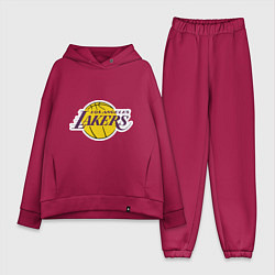 Женский костюм оверсайз LA Lakers, цвет: маджента