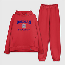 Женский костюм оверсайз BAUMAN University, цвет: красный