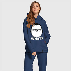 Женский костюм оверсайз What?, цвет: тёмно-синий — фото 2